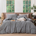 100% Cotton Gingham Duvet Cover Set