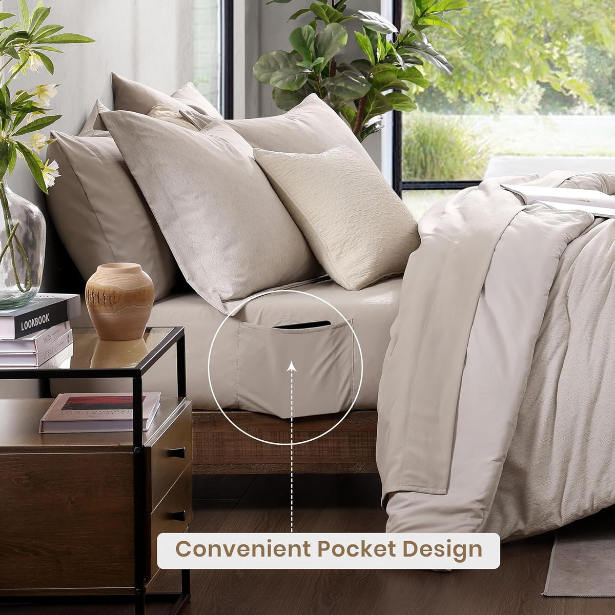 7 Pieces Soft Bedding Sets