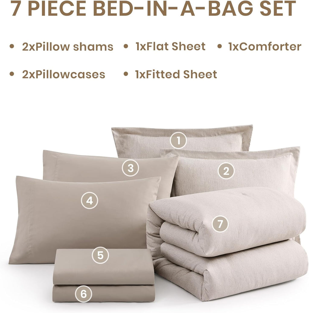 7 Pieces Soft Bedding Sets