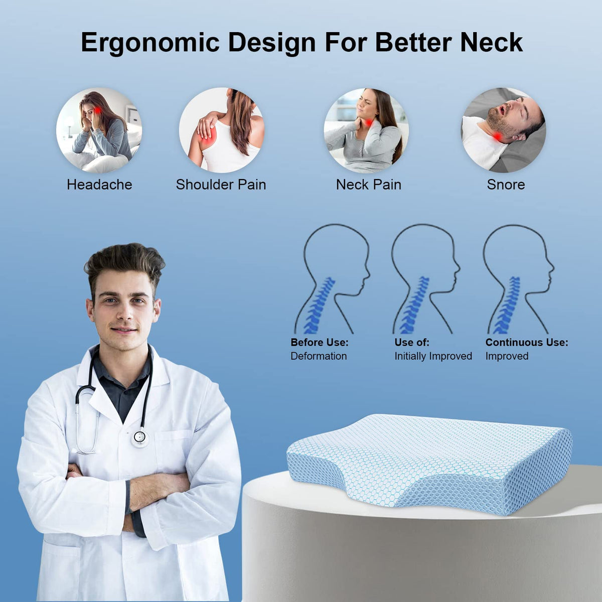 Cervical Pillow for Neck Pain Relief